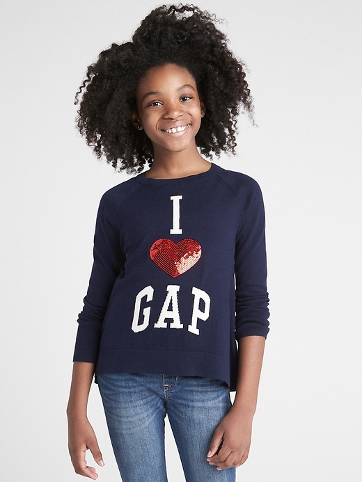 Image number 2 showing, Kids Gap Logo Sequin Sweater