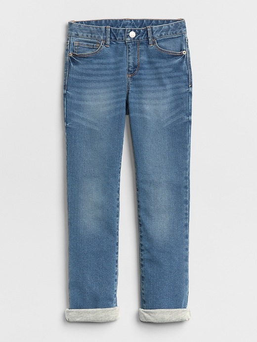Image number 1 showing, Superdenim Jersey-Lined Straight Jeans with Defendo