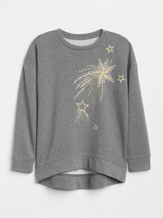 Image number 1 showing, Kids Embroidered Star Pullover Sweater