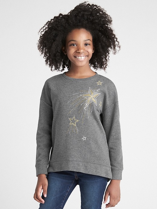 Image number 2 showing, Kids Embroidered Star Pullover Sweater