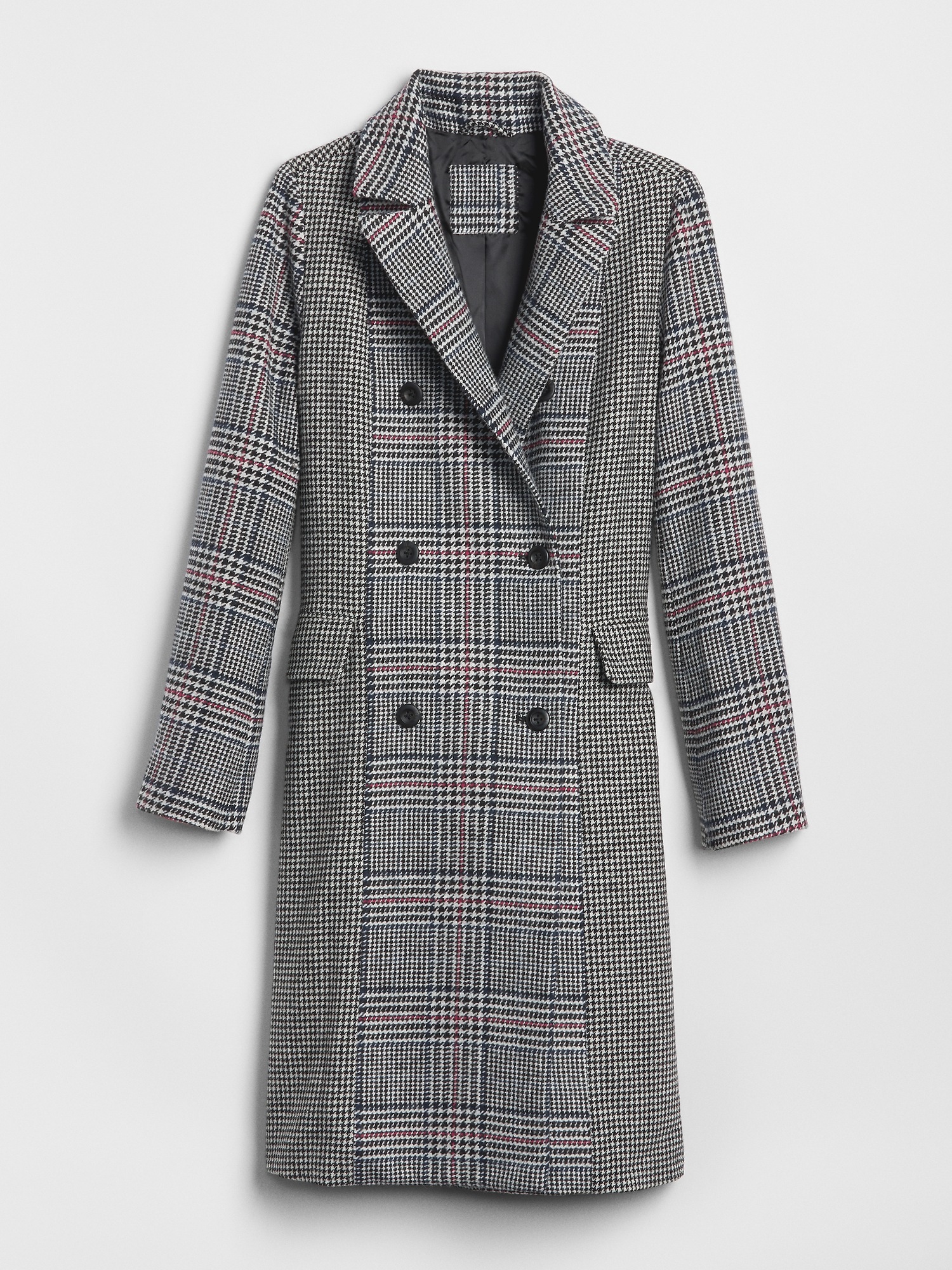 Mixed Plaid Coat Gap