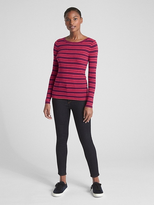 Image number 3 showing, Mix-Stripe Ribbed-Knit Pullover Sweater