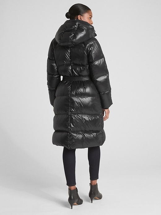 Image number 2 showing, Long High-Shine Down Puffer Coat