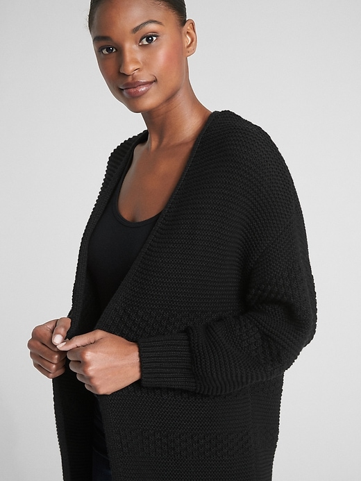 Image number 5 showing, Mix-Knit Cocoon Cardigan Sweater