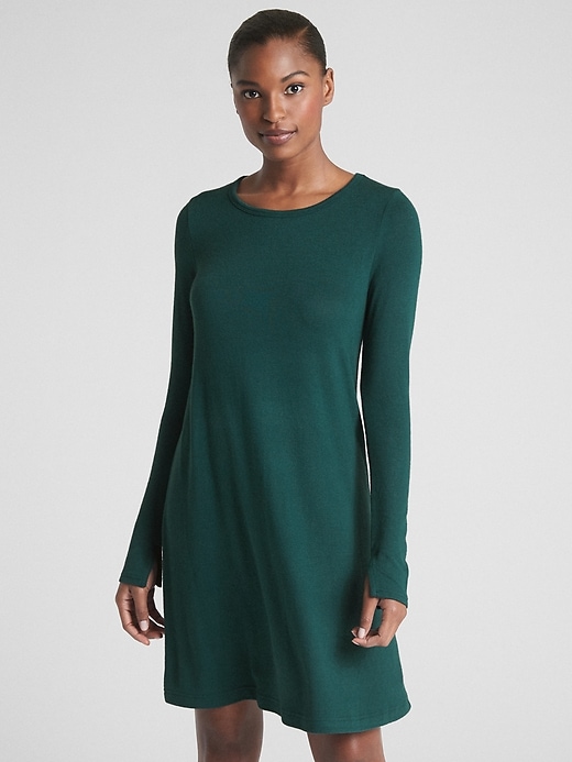 View large product image 1 of 1. Softspun Long Sleeve T-Shirt Dress