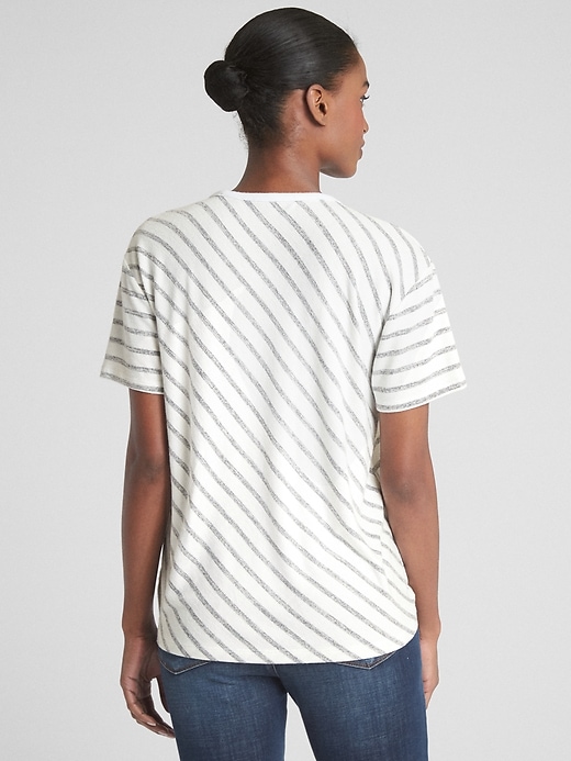 Image number 2 showing, Softspun Stripe V-Neck Pocket T-Shirt
