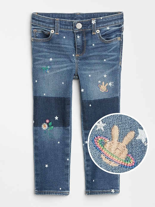 Image number 1 showing, Gap &#124 Sarah Jessica Parker Embroidered Skinny Jeans
