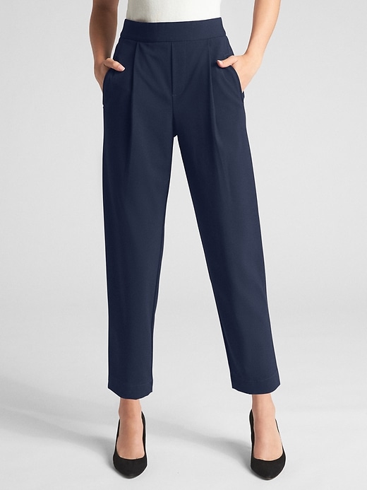 View large product image 1 of 1. Pull-On Crop Trousers