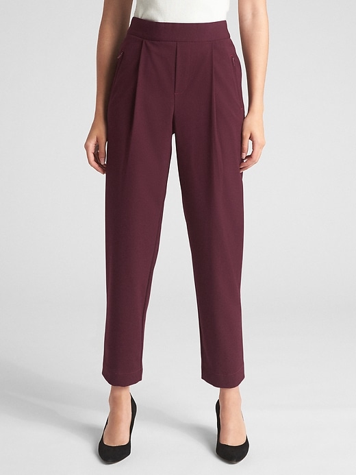 View large product image 1 of 1. Pull-On Crop Trousers