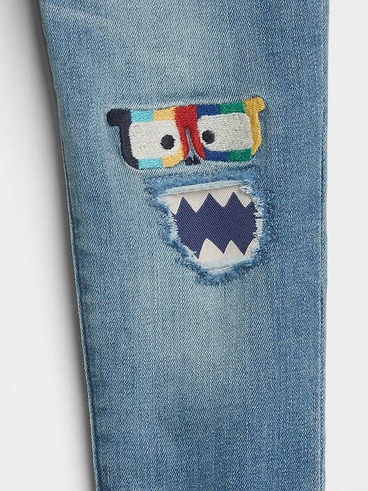 Image number 3 showing, Superdenim Monster Patch Slim Jeans with Fantastiflex