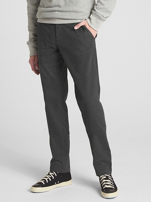 Image number 1 showing, Soft Wear Khakis in Slim Fit with GapFlex