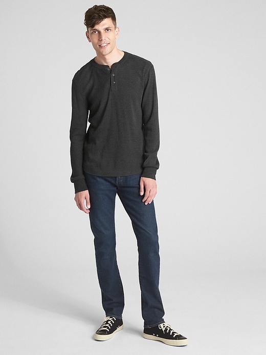 Image number 3 showing, Long Sleeve Thermal Henley