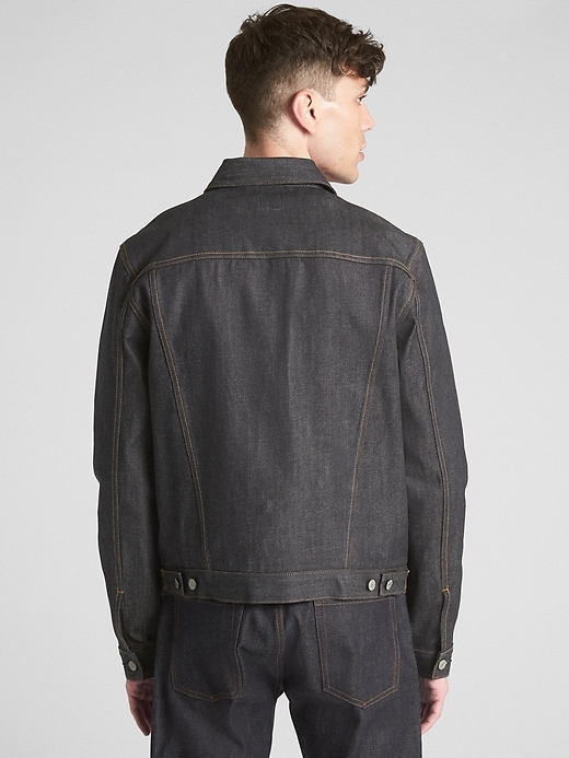 Image number 2 showing, Selvedge Denim Pleat-Detail Jacket