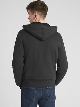 Gap sherpa hoodie mens discount