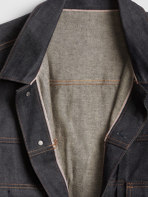 Image number 7 showing, Selvedge Denim Pleat-Detail Jacket