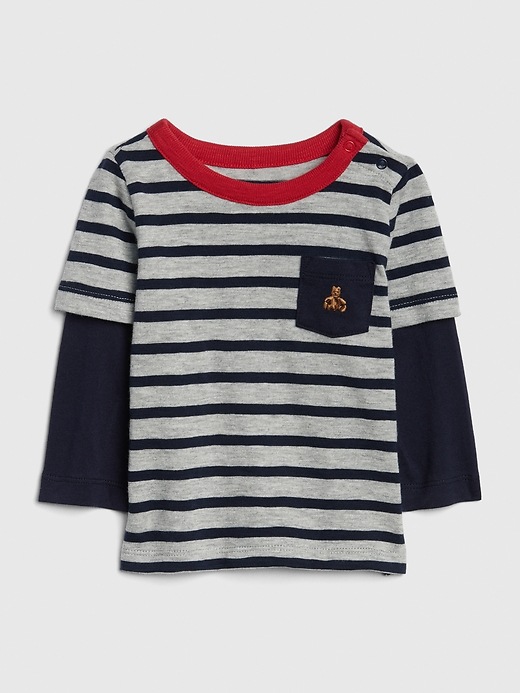 Image number 1 showing, Baby 2-In-1 Stripe T-Shirt