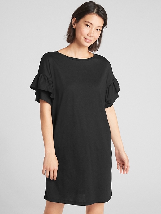 Frill sleeve t shirt dress 2025