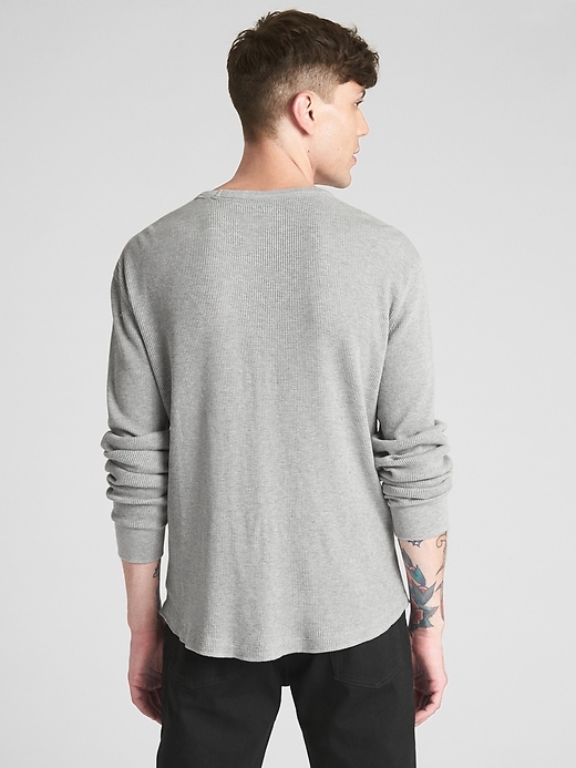 Image number 2 showing, Long Sleeve Classic T-Shirt in Waffle Knit