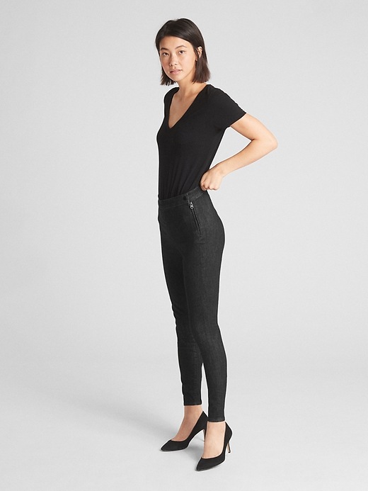Image number 3 showing, High Rise Side-Zip True Skinny Ankle Jeans in Sculpt