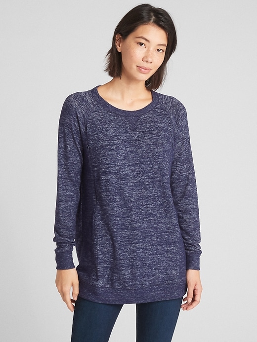 Image number 3 showing, Maternity Marled Nursing Pullover Sweatshirt