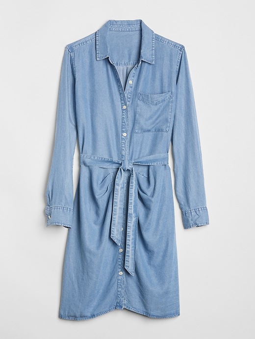 Image number 6 showing, Perfect Tie-Belt Shirtdress in TENCEL&#153