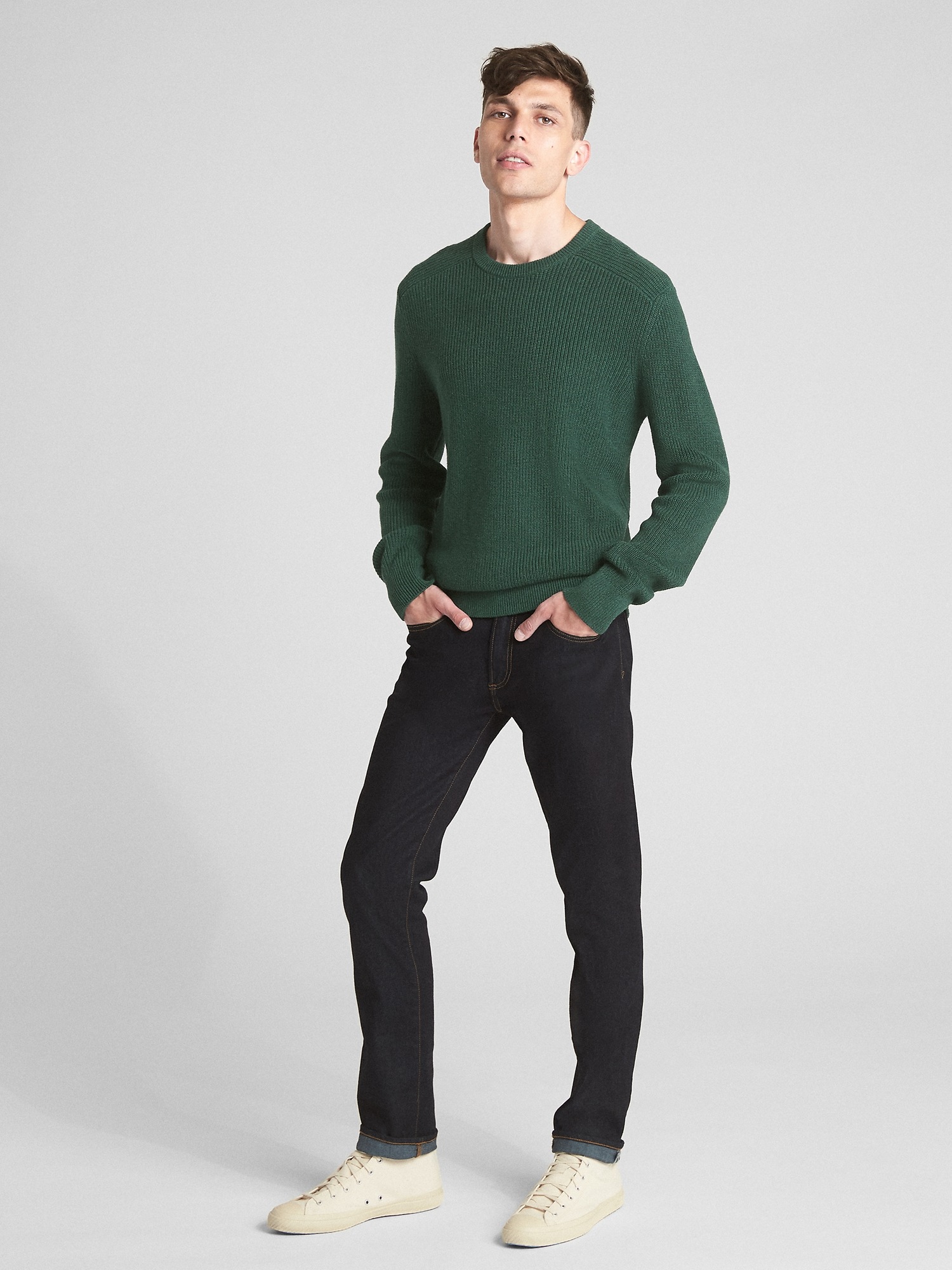 Shaker Stitch Pullover Crewneck Sweater Gap