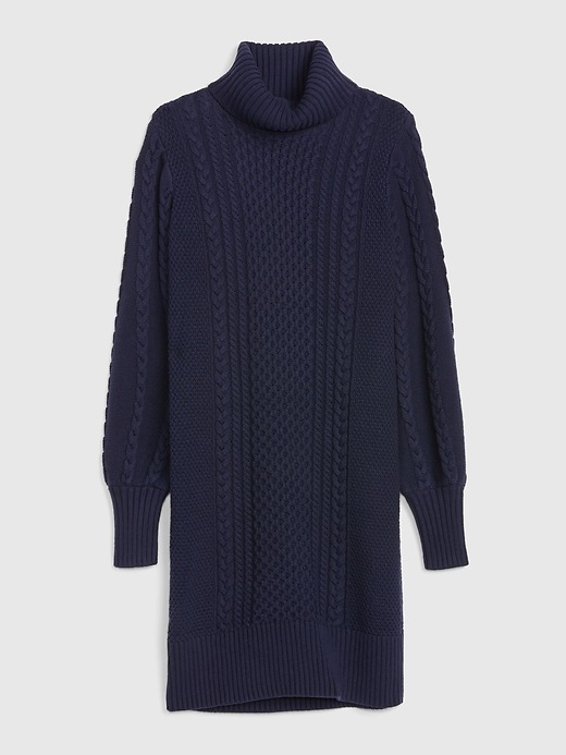 Image number 6 showing, Turtleneck Cable-Knit Sweater Dress