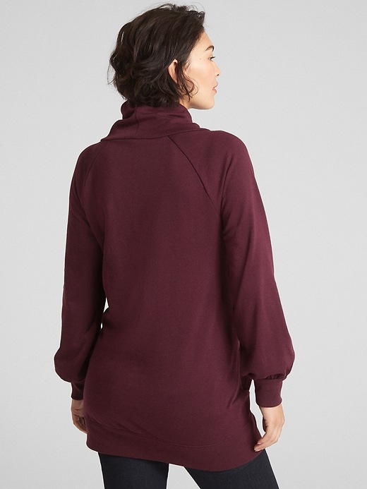 Image number 2 showing, Maternity Funnel-Neck Pullover Tunic Sweatshirt