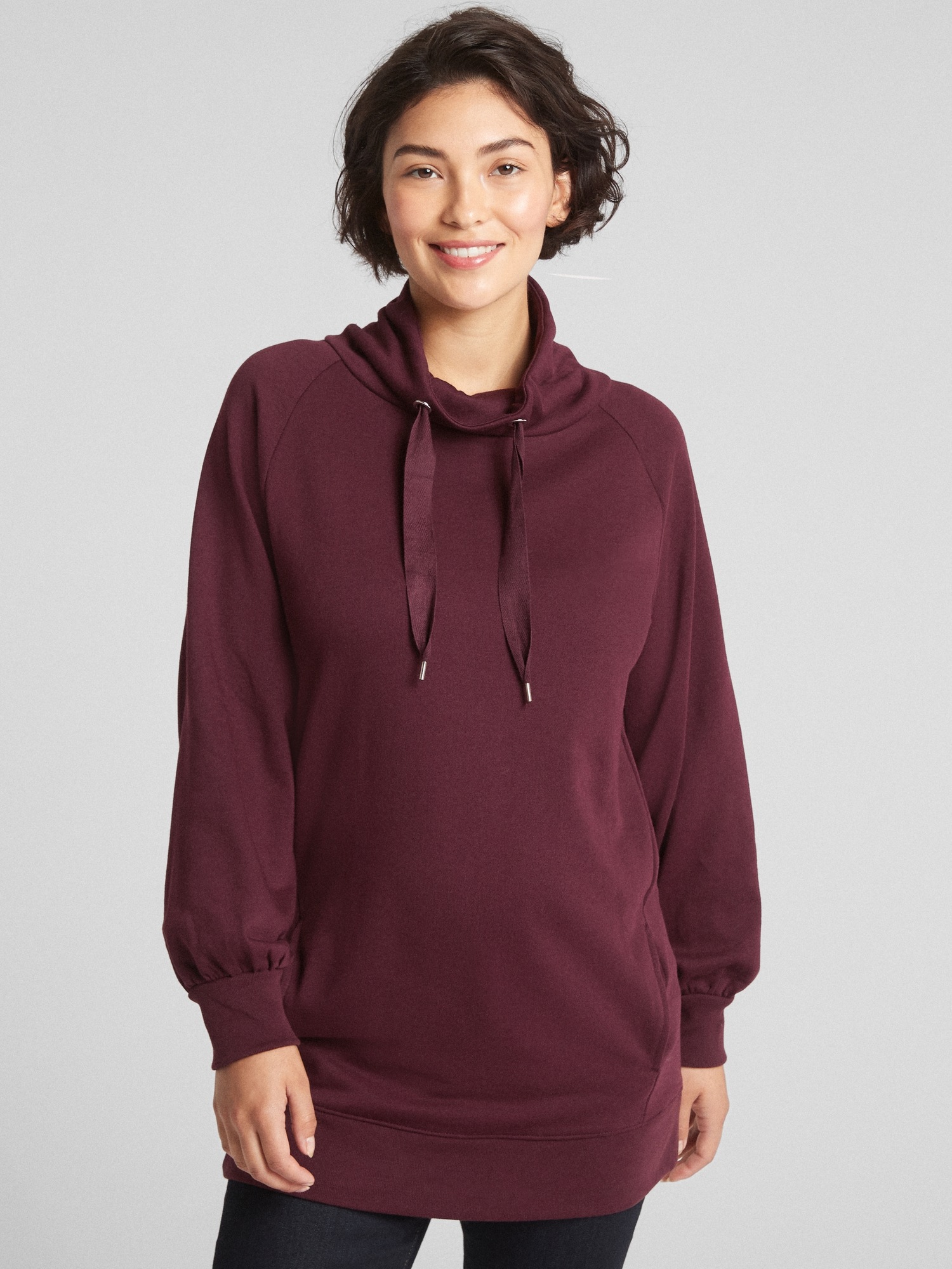 Maternity FunnelNeck Pullover Tunic Sweatshirt Gap