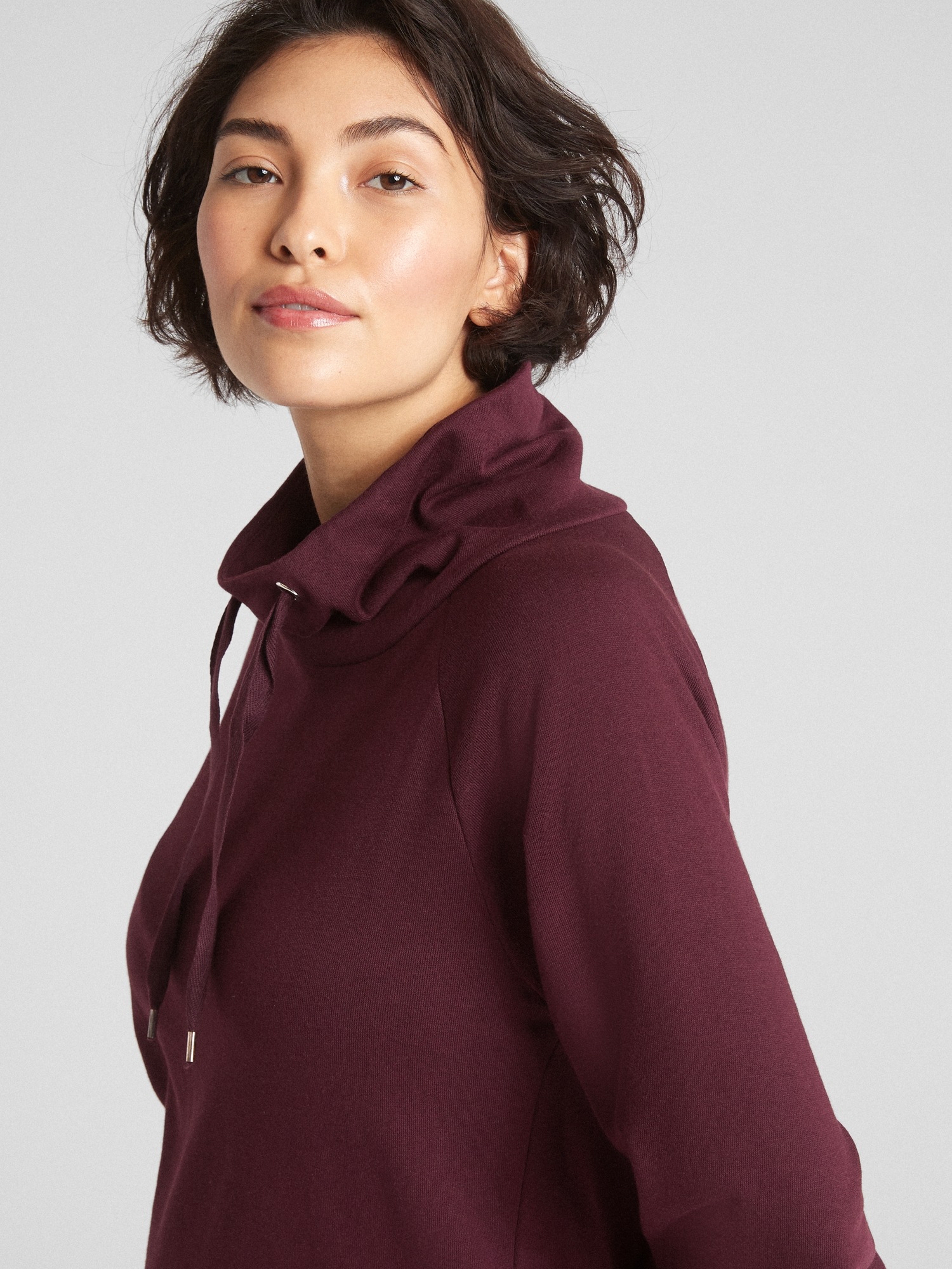 Maternity FunnelNeck Pullover Tunic Sweatshirt Gap