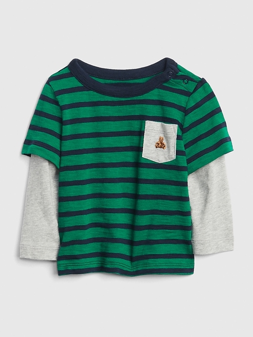 View large product image 1 of 1. Baby 2-In-1 Stripe T-Shirt