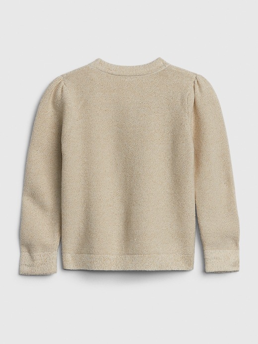 Image number 2 showing, Toddler Metallic Thread Cardigan Sweater