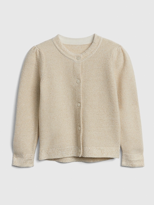 Image number 1 showing, Toddler Metallic Thread Cardigan Sweater
