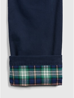 Flannel Lined Khakis in Straight Fit with GapFlex Gap
