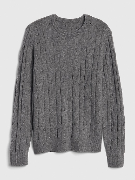 Image number 6 showing, Wool Cable-Knit Pullover Sweater