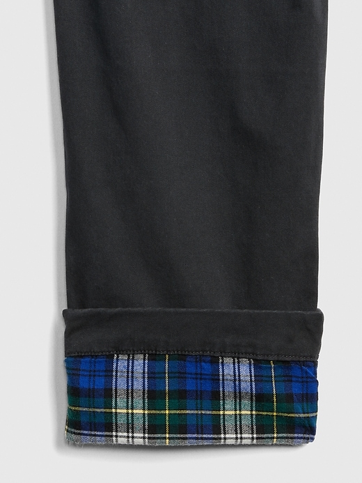 Image number 2 showing, Flannel-Lined Khakis in Straight Fit with GapFlex