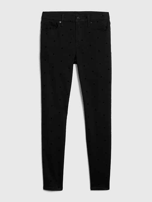 Image number 6 showing, Mid Rise True Skinny Jeans with Polka Dots