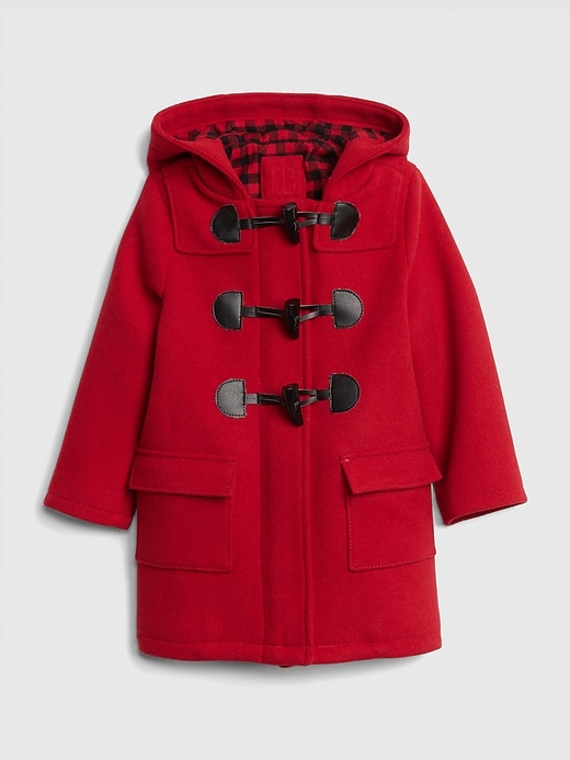 Image number 1 showing, Flannel-Lined Duffle Coat
