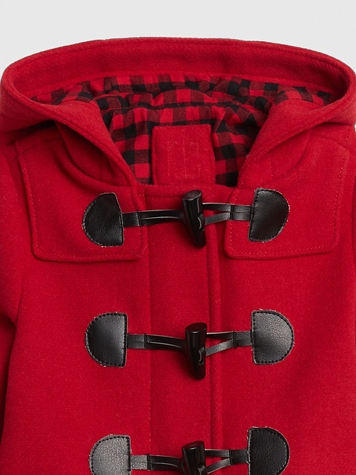 Image number 3 showing, Flannel-Lined Duffle Coat