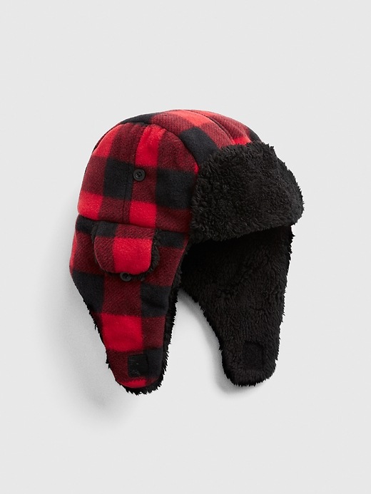 View large product image 1 of 1. Cozy Flannel Trapper Hat