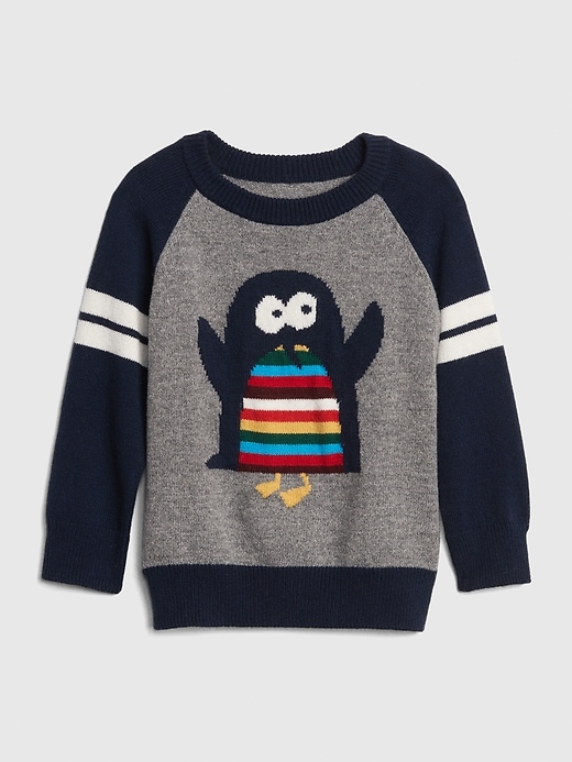 Image number 1 showing, Penguin Graphic Raglan Sweater