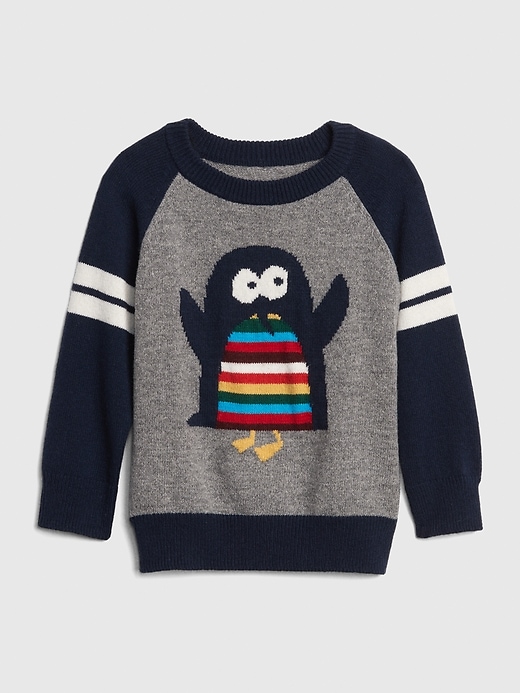 Penguin Graphic Raglan Sweater | Gap
