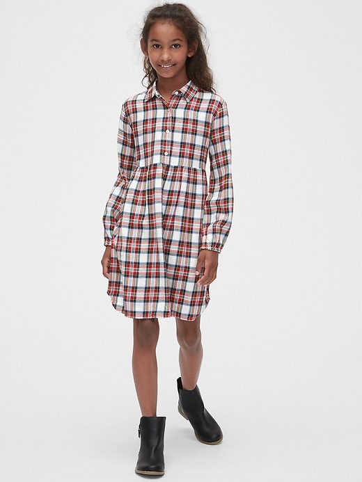 Plaid Long Sleeve Dress | Gap