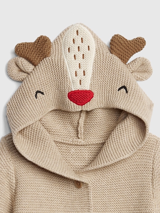 Image number 3 showing, Reindeer Garter Hoodie Sweater