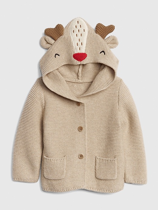 Image number 1 showing, Reindeer Garter Hoodie Sweater