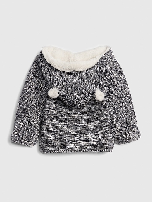 Image number 2 showing, Sherpa-Lined Garter Hoodie Sweater
