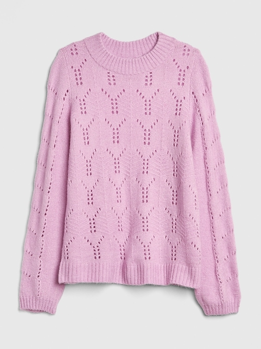 Image number 6 showing, Pointelle Crewneck Pullover Sweater