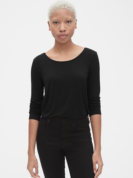 Gap luxe long sleeve tee discount