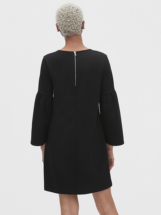 Image number 2 showing, Bell Sleeve Shift Dress in Ponte