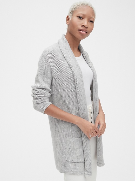 Image number 7 showing, Longline Open-Front Cardigan